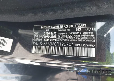 2012 Mercedes-Benz C 300 Luxury 4Matic/Sport 4Matic из США, поврежденный, VIN WDDGF8BB6CR192704